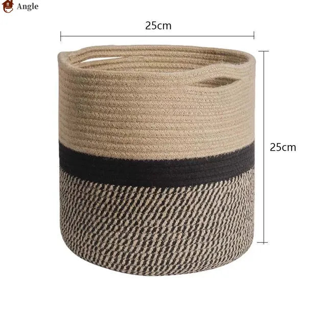 Thick Heavy Cotton Rope Laundry Bucket - jasmin milk bar