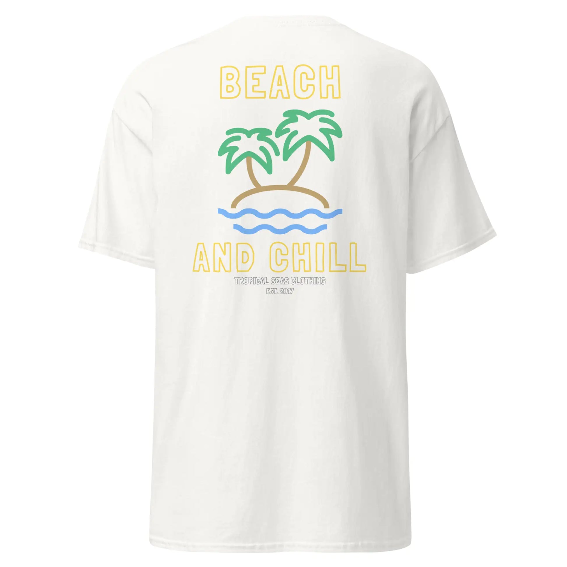 Embroidered Beach and Chill Classic Tee - jasmin milk bar