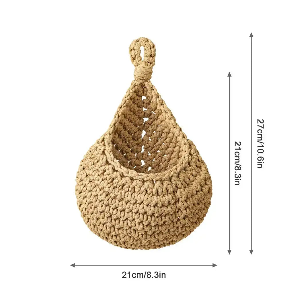 Wall Hanging Macrame Basket - jasmin milk bar