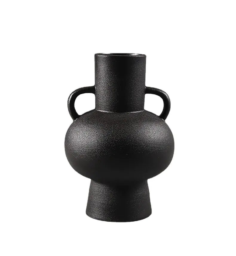 White Black Ceramic Vases - jasmin milk bar